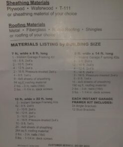 EZBUILDER 70187 Peak Style Shed Instant Framing Kit, 7'x8', Brown 46 71Omf6ZOerL