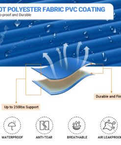 KINGCAMP Double Sleeping Pad, Comfortable Extra Thick 3.9in Camping Mattress 2 Person, Lightweight Inflatable Air Mat for Backpacking, Hiking, Tent Double-blue 20 71OnAqKq4AL