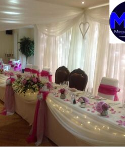 MDS Pack of 15 Yards Long Bridal Solid Sheer Organza Fabric Bolt for Wedding Dress, Fashion, Crafts, Decorations, Backdrop, Christmas Craft Supplies, Silky Shiny Organza Fabrics 44” Wide- White 15 YARD 10 71OnX4F5gCL