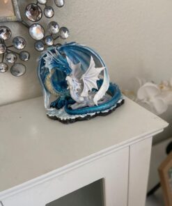 StealStreet SS-G-71533 Light Blue Dragon Mom with White Baby Statue Figurine, 7" 31 71OoACPRZ3L