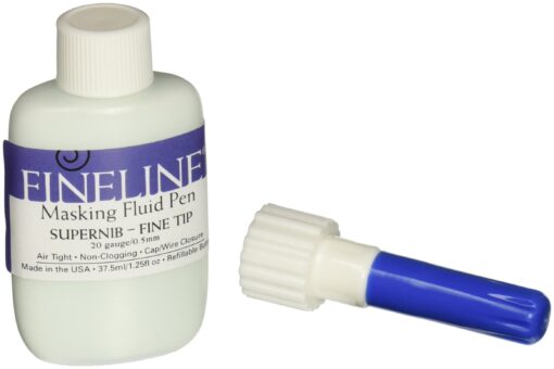 Fineline Masking Fluid Pen 20 Gauge W/Masking Fluid, 1.25 Ounces 1 Pack