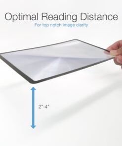 MagniPros Premium 3X (300%) Page Magnifying Lens with 3 Bonus Bookmark Magnifiers for Reading Small Prints, Low Vision Aids & Solar Projects 37 71OoxJj8bXL