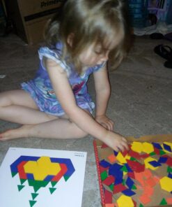 Learning Advantage Pattern Block Activity Cards - In-Home Learning Activity for Early Math & Geometry - Set of 20 - Teach Creativity, Sequencing and Patterning 27 71Oq52tf6uL 2