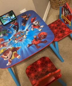 Delta Children Kids Table and Chair Set With Storage (2 Chairs Included) - Ideal for Arts & Crafts, Snack Time, Homeschooling, Homework & More, Nick Jr. PAW Patrol 39 71Oqsv1N4L 2