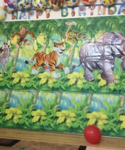 Beistle Jungle Trees Wall Backdrop, 4’ x 30’ – Photo Backdrop, Easy to Adhere Wall Covering, Tropical Party Decorations, Jungle Party Decorations, Greenery Backdrop, Party Decor 42 71Or WCQzJL