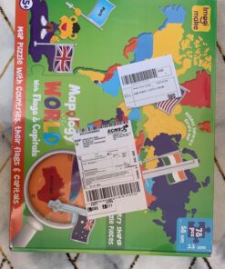 Imagimake Mapology World Map Puzzle - Includes Country Flags & Capitals | Educational Toys for Kids 5-7 | Fun Jigsaw Puzzle for Girls & Boys Toy Age 6-8 | Games for Kids 8-12 for Kids World with Capitals 64 71Or9fpgNaL