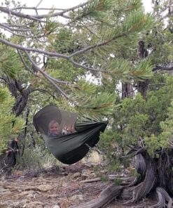 G4Free Large Camping Hammock with Mosquito Net 2 Person Pop-up Parachute Lightweight Hanging Hammocks Tree Straps Swing Hammock Bed for Outdoor Backpacking Backyard Hiking Army Green 37 71OrZyB8rIL