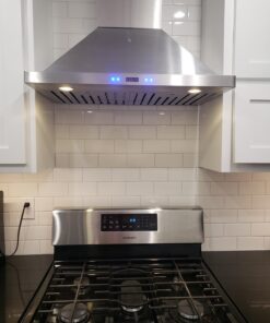 CAVALIERE 30" Wall Mounted Stainless Steel Kitchen Range Hood SV218B2-30- LED 462 CFM 27 71OrrsJcNGL
