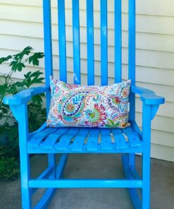 Greendale Home Fashions Rectangle Outdoor Accent Pillows in Painted Paisley (Set of 2), Jamboree 17 71OsAalIvL