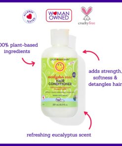 Alternative view of California Baby Eucalyptus Ease Hair Conditioner | 100% Plant-Based | Softens & Detangles | Eucalyptus Scent | Conditioner For Dry Hair | Allergy-Friendly | Baby Conditioner & Kids Conditioner | 251 mL / 8.5 oz.