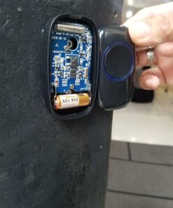 SadoTech Wireless Doorbells for Home, Apartments, Businesses, Classrooms, etc. - 1 Door Bell Ringer & 1 Plug-In Chime Receiver, Battery Operated, Easy-to-Use, Wireless Doorbell w/LED Flash, Black 56 71OtyqdCCPL 1