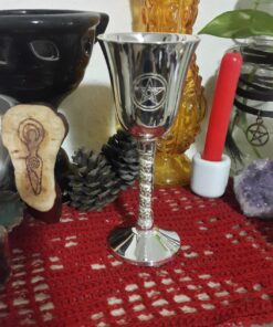 Pentagram Chalice 5" High~ Silver Plated 100% Solid Brass by New Age Imports, Inc. 13 71OvMWYpKhL