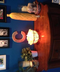 Himalayan Glow 1345 Oval Style Basket Night Salt Lamps, 7-9 Pounds Oval Style Metal Basket 53 71OvRf3enL