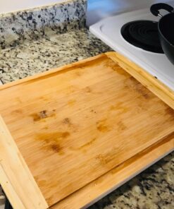 Bamboo Cutting Board - Wood Chopping Board with Juice Groove, Charcuterie Board, Serving Platter Cheese Board, Bread Board, Turkey Meat Cutting Board for Kitchen 43 71OvUxHcjnL