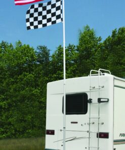 Camco Camper/RV Hitch Mount Flagpole Holder | Holds Flagpoles Up to 2.3” in Diameter & Fits Standard 2” Hitch Receivers | Powder-Coated Finish (51611) 25 71OvyA ddFL 2