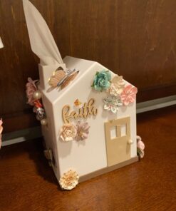 Umbra Casa Tissue Box Cover - Adorable House Shaped Square Tissue Box Holder for Bathroom, Bedroom or Office, White 55 71OwFl1zOL