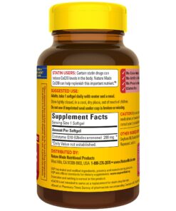 Nature Made CoQ10 200mg, Dietary Supplement for Heart Health Support, 80 Softgels, 80 Day Supply Naturally Orange 80 Count (Pack of 1) 24 71OwksvYvEL