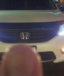 iJDMTOY Compatible With 2013-2015 Honda Accord Sedan, Set of Xenon White LED Even Illuminating Daytime Running Light Retrofit Kit, Fit Inside Parking Lamp Housing 50 71OxiFJmKgL