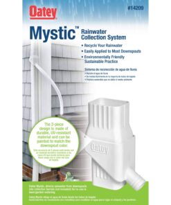 Oatey Mystic Rainwater Collection System, 2 in. x 3 in., Polyvinyl Chloride (PVC), White 31 71OzlvJHMuL