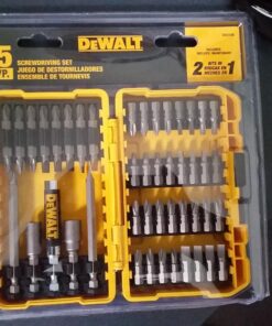 DEWALT Screwdriver Bit Set with Tough Case, 45-Piece (DW2166),Grey/Silver Screwdriving Set With Tough Case 45-Piece Screwdriving Set 51 71P RacieRL