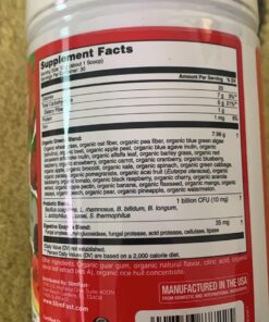 SlimFast Greens Powder, Green Superfoods with Organic Wheat Barley Grass, Flax Seed & Inulin, Oat Fiber Supplement, 1 Billion CFU Probiotics, Probiotic Multi Enzyme- Berry Burst, 30 Servings Organic Greens 46 71P mCRxbXL