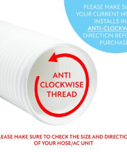 Portable Air Conditioner Hose - AC Hose with 5.9" Diameter, Anti-Clockwise Thread, Length up to 80" - Exhaust Hose for Portable Air Conditioner Vent Compatible with Delonghi & LG Air Conditioner Parts Anti-Clockwise 5.9 inch 21 71P sG0qIUL