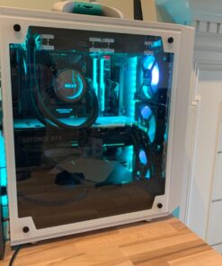 Fractal Design Meshify C - Compact Mid Tower Computer Case - Airflow/Cooling - 2X Fans Included - PSU Shroud - Modular Interior - Water-Cooling Ready - USB3.0 - Tempered Glass Side Panel - White TG 80 71P06WAogFL