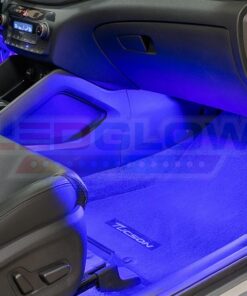 LEDGlow 4pc Blue LED Interior Footwell Underdash Neon Lighting Kit for Cars & Trucks - 7 Unique Patterns - Music Mode - 8 Brightness Levels - Auto Illumination - Includes Cigarette Power Adapter 29 71P1o5Ev5GL 1
