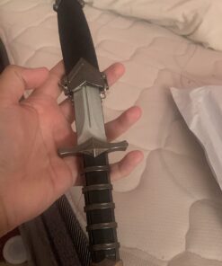 Velocity Airsoft KM6002 440 Stainless Steel 11" Double Edged Dark Assassin Dagger with Sheath 46 71P2sWYrHiL