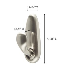 Command FC13-BN FBA_FC13-BN Forever Classic Metal, Large, Brushed Nickel, 1-Hook (FC13-BN-ES) 32 71P3Ro7vg5L
