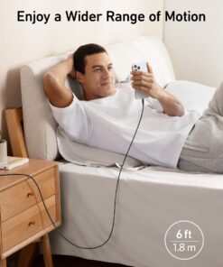 Anker Powerline+ II Lightning Cable (6ft), MFi Certified for Flawless Compatibility with iPhone Xs/XS Max/XR/X / 8/8 Plus / 7/7 Plus / 6/6 Plus / 5 / 5S and More(Black) 6ft Black 23 71P3UNMW5L