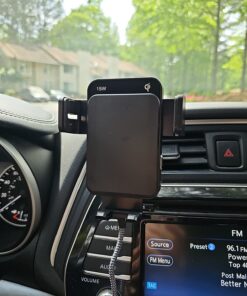 Wireless Car Charger,15W Qi Fast Charging Car Charger Phone Holder Mount, Auto-Clamping Alignment Windshield Dashboard Air Vent Cell Phone Holder for iPhone 15 Pro Max/15 Pro, Galaxy S23/S22 etc BLACK 39 71P4ZCPBuWL