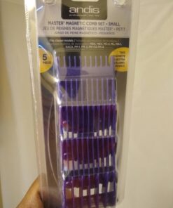 Andis 01410 Professional Master Clipper Guards - Dual Magnet Comb Set – Small, fits for MBA, MC-2, ML, PM- & PM-4, Waterproof – Purple, Set of 5 5-Comb Set 26 71P4gAQQqbL