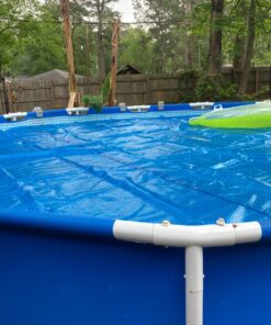 INTEX 28013E Solar Pool Cover: For 15ft Round Easy Set and Metal Frame Pools – Insulates Pool Water – Reduces Water Evaporation – Keeps Debris Out – Reduces Chemical Consumption 15 ft 27 71P5Ldx9yL