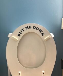 Sticker Connection | Put Me Down Toilet Sticker Vinyl Decal | Funny Kids Potty Training Monster Waterproof, Easy to Clean, Matte Black Finish | 2.5"x6" (Black) 22 71P5uoNBQzL