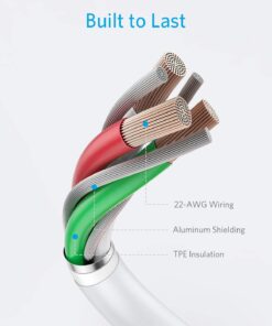 Anker iPhone Cable, Powerline II Lightning Cable, Probably The World's Most Durable Cable, MFi Certified for iPhone Xs/XS Max/XR/X / 8/8 Plus / 7/7 Plus / 6/6 Plus / 5S (White) 1 ft White 12 71P7EakkM5L