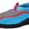 TECS Aquasock Barefoot Quick Dry Water Sports Shoe for Women Beach Walking Swim Surf Yoga Exercise 5 Blue/Pink