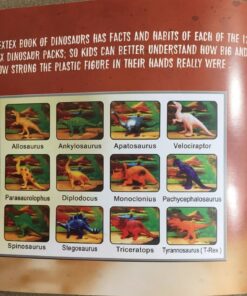 PREXTEX Dinosaur Figures for Kids 3-5+ (12 Plastic Dinosaurs Figurines with Educational Dinosaur Book) Dinosaur Toys Set for Toddlers Learning & Development (Boys & Girls) Dino Book with Dino Figures 54 71P9Sxwf 7L 2