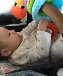 Infantino Stretch & Spiral Activity Toy - Textured Play Activity Toy for Sensory Exploration and Engagement, Ages 0 and Up, Blue Farm, 1 Count (Pack of 1) 28 71PC 7QQI7L