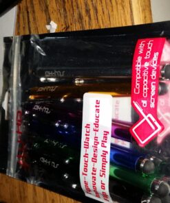 Sty-HD 9 pcs Rainbow of Colors Capacitive Stylus/Styli Touch Screen Cellphone Tablet Pen for iPhone 4 4s 3 3Gs iPod Touch iPad 2 Motorola Xoom, Samsung Galaxy, BlackBerry Playbook AMM0101US, Barnes and Noble Nook Color, Droid Bionic Fashionista 43 71PD1jQJ7RL