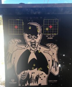 Visual Vital Splatter Target | 14.5" X 9.5" | Adhesive Sticker Targets | Paper Target | Shooting Target | Target | Reactive Target | Shooting Accessories Biting Zombie 10-Pack 19 71PDUROpKgL