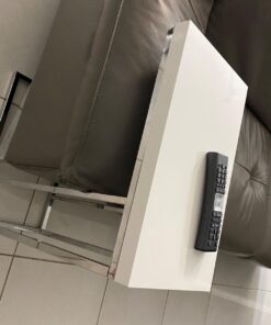 Monarch Specialties 3008, C-shaped, End, Side, Snack, Living Room, Bedroom, Laminate, White, Contemporary, Modern Accent Table-Glossy Chrome Metal, 10.25" L x 18.25" W x 25.25" H 51 71PDmRWImpL