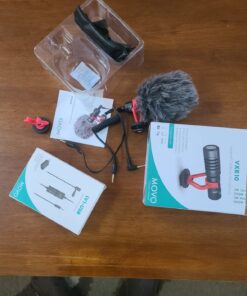 Movo VXR10 Universal Shotgun Mic for Camera - Camera Microphone for DSLR, iPhone and Android Smartphones - Compatible with Canon EOS, Nikon, and Sony Cameras - with Shock Mount, Deadcat Windscreen 39 71PDsOMfJ L