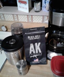 Coffee Gator Stainless Steel Canister - Medium 16oz, Silver Coffee Grounds and Beans Container with Date-Tracker, CO2-Release Valve, and Measuring Scoop - Ideal Coffee Lovers Gifts for Her - 2 Pack Travel Silver 42 71PDuzlju3L