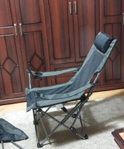 OUTDOOR LIVING SUNTIME Camping Folding Portable Mesh Chair with Removabel Footrest Army Green 42 71PDyY6GnHL