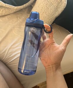 Pogo BPA-Free Tritan Plastic Water Bottle with Chug Lid, 18 Oz, Blue 18oz 31 71PE16xrq6L