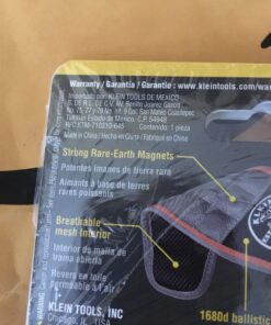 Klein Tools 55895 Magnetic Wristband, Tradesman Pro Tool Wristband Holds Wire Connectors, Screws, Nails, Drill Bits, With Breathable Mesh 37 71PEeePdcL