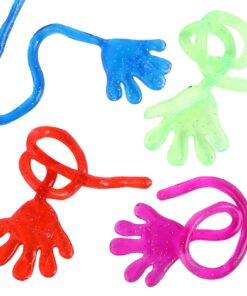 Adorox 72 Pieces Vinyl Glitter Sticky Hands Party Favor Birthday Gifts Toys Goodies (1 1/4" Long) 27 71PFIWnHEiL