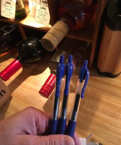 Pilot, G2 Premium Gel Roller Pens, Extra Fine Point 0.5 mm, Pack of 12, Blue Blue Ink 23 71PGaceyOBL