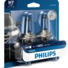 Philips H7 Vision Upgrade Headlight Bulb with up to 30% More Vision, 2 piece (Pack of 1)
